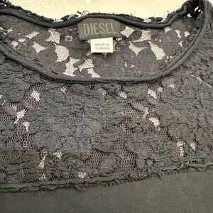 Diesel Black Lace Oversized Dress